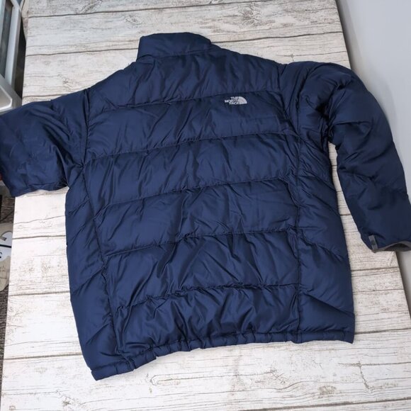 The North Face Navy Blue Nuptse 550 Down Parka Men Size XL - Picture 7 of 7